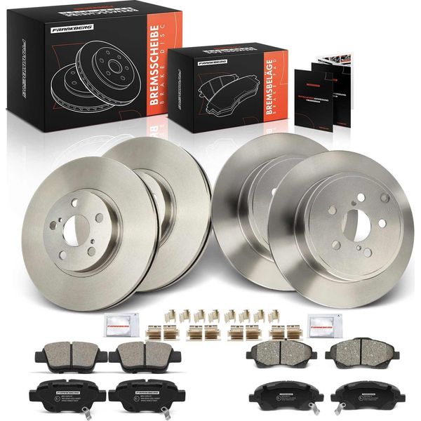 Frankberg 4X Dischi Freno 8X Pastiglie Freno Asse Anteriore Asse Posteriore Per Toyota Avensis T25 Avensis Station Wagon Avensis-image