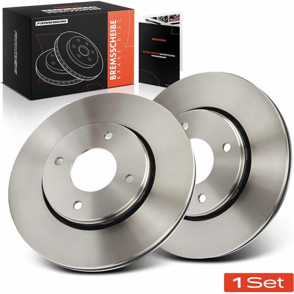 Frankberg 2X Dischi Freno Asse Anteriore Per Mitsubishi Colt Czc Cabriolet Vi Smart Forfour 2005-2012-image