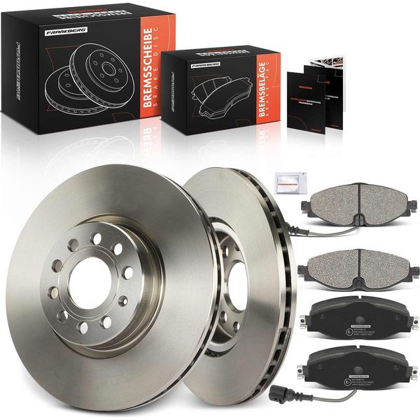 Frankberg 2X Dischi Freno 4X Pastiglie Freno Asse Anteriore Per Audi A3 Q2 Tt Seat Ateca Leon Sc St Skoda Karoq Kodiaq-image