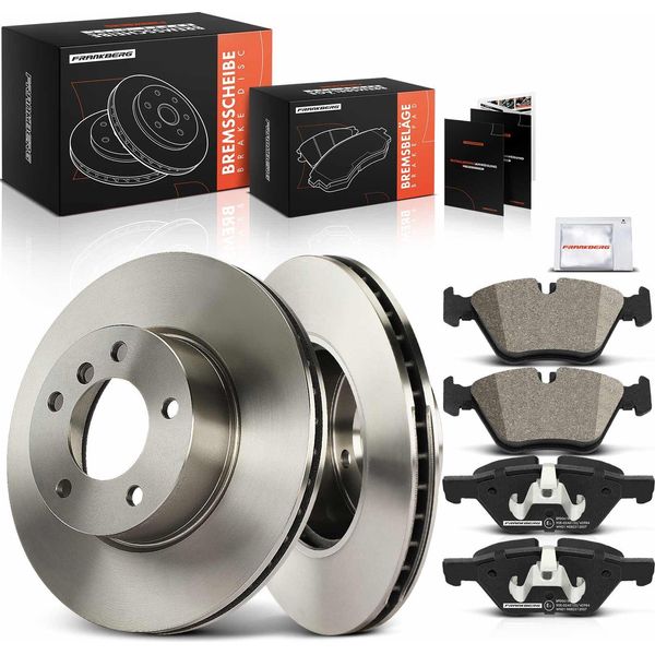 Frankberg 2X Dischi Freno 4X Pastiglie Freno Asse Anteriore Per Bmw Serie 1 E81 E87 Serie 1 Cabrio E88 Serie 1 Coupé E82 2.0L 3.0L-image