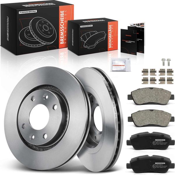 Frankberg 2X Dischi Freno 4X Pastiglie Freno Asse Anteriore Per CitroëN Berlingo/Berlingo Prima Berlina Grande C2-image
