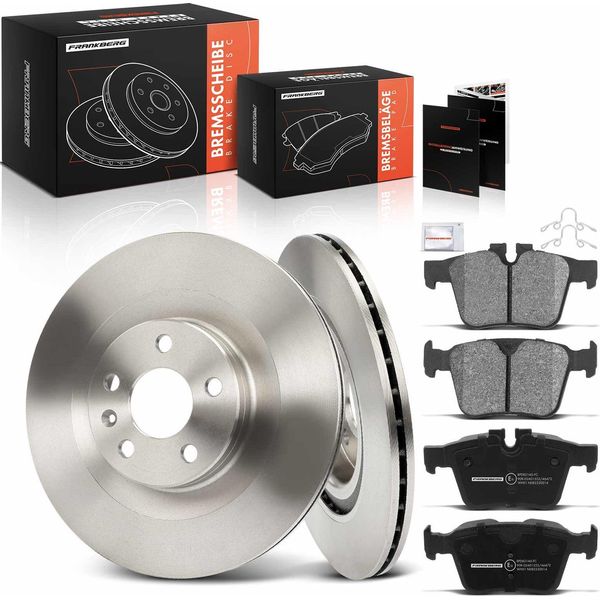 Frankberg 2X Dischi Freno 4X Pastiglie Freno Asse Posteriore Per Volvo S60 Iii S90 Ii V60 Cross Country V90 Estate XC60 XC90-image