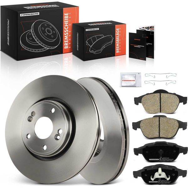 Frankberg 2X Dischi Freno 4X Pastiglie Freno Asse Anteriore Per Renault Laguna Ii BG0/1 Laguna Ii Grandtour KG0/1-image