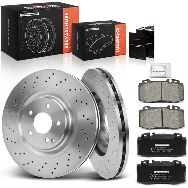 Frankberg 2X Dischi Freno 4X Pastiglie Freno Asse Anteriore Per Mercedes-Benz Classe E W211 S211 Sl R230-image