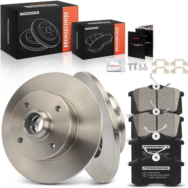Frankberg 2X Dischi Freno 4X Pastiglie Freno Asse Posteriore Per Vw Corrado Golf Iii Seat Cordoba Vario Ibiza Ii Toledo I-image
