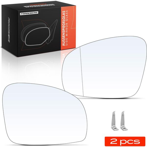 Frankberg 2X Vetro Specchio Esterno Anteriore Sinistro Destro Per Skoda Fabia 2 Roomster-image