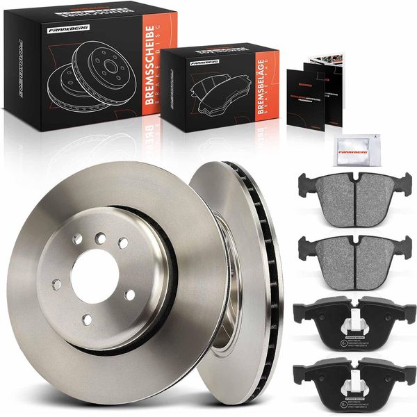 Frankberg 2X Dischi Freno 4X Pastiglie Freno Asse Posteriore Per Bmw Serie 5 E60 E61 Serie 6 E63 E64-image