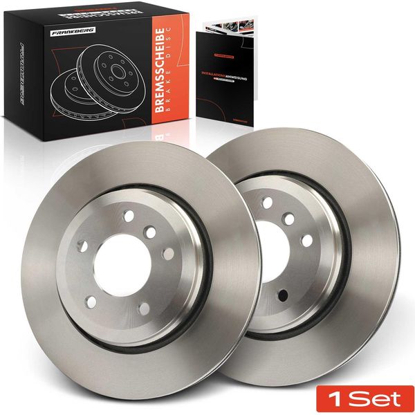 Frankberg 2X Dischi Freno Asse Posteriore Per Bmw Serie 3 Cabrio Coupe Touring E46 1999-2005-image