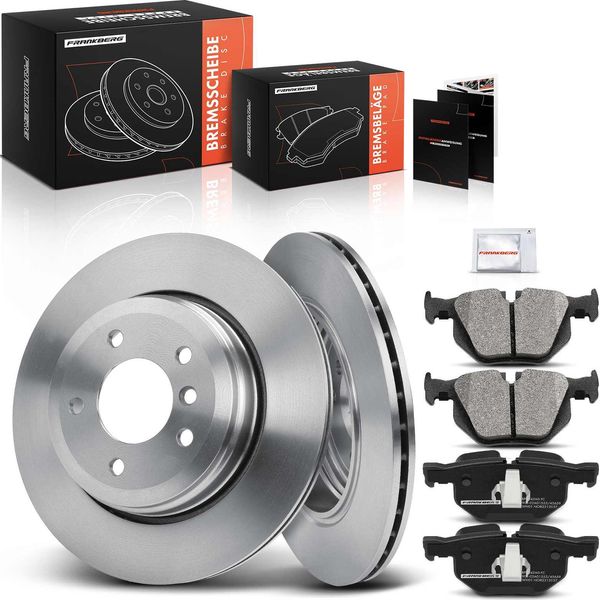 Frankberg 2X Dischi Freno 4X Pastiglie Freno Asse Posteriore Per Bmw Serie 5 E60 E61 Serie 6 E63 E64-image