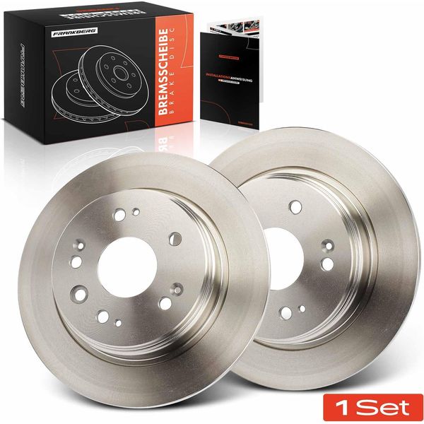Frankberg 2X Dischi Freno Asse Posteriore Per Honda FR-V Be Stream Rn 1.7L 1.8L 2.0L 2.2L 2001-2009-image