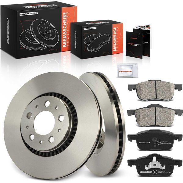 Frankberg 2X Dischi Freno 4X Pastiglie Freno Asse Anteriore Per Volvo S60 I S80 I V70 Ii XC70 Cross Country-image