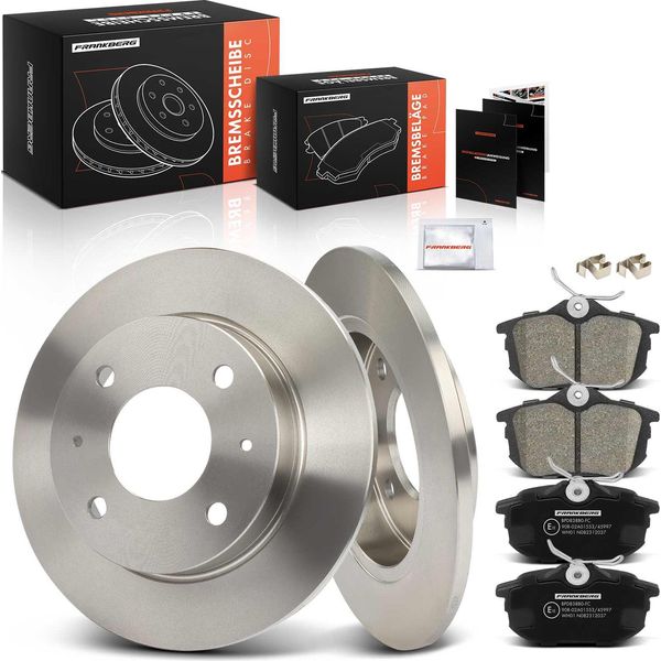 Frankberg 2X Dischi Freno 4X Pastiglie Freno Asse Posteriore Per Mitsubishi Colt Vi Z2A Z3A Smart Forfour 454 1.3L 1.5L 1.1L-image