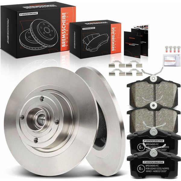 Frankberg 2X Dischi Freno 4X Pastiglie Freno Asse Posteriore Per Renault Megane Ii Van Megane Ii Megane Ii Estate ScéNic Ii-image