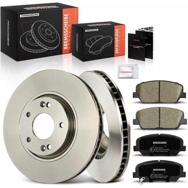 Frankberg 2X Dischi Freno 4X Pastiglie Freno Asse Anteriore Per Hyundai I30 Estate Veloster Kia Cee'd Sportswagon Pro-image