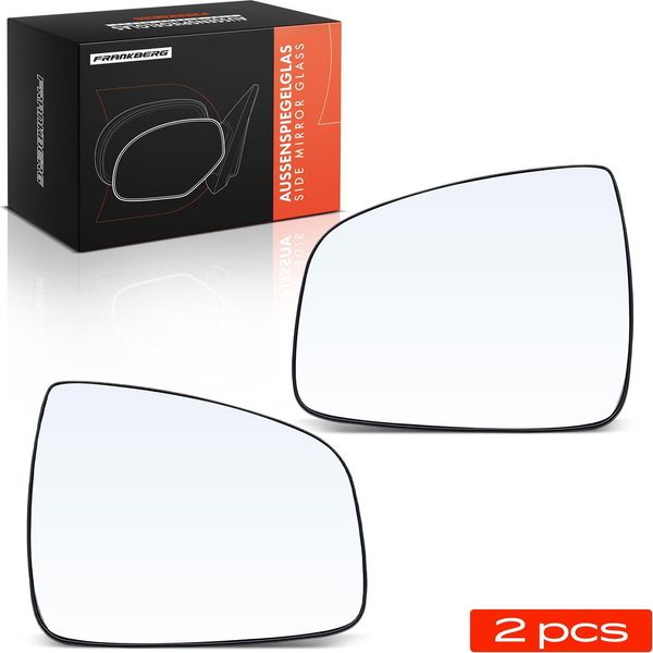 Frankberg 2X Vetro Specchio Esterno Anteriore Sinistro Destro Per Dacia Duster Hs 2010-2018-image