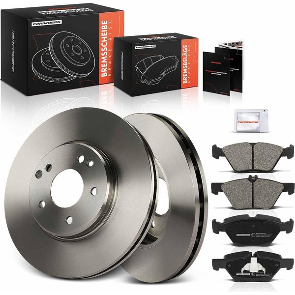 Frankberg 2X Dischi Freno 4X Pastiglie Freno Asse Anteriore Per Mercedes-Benz C208 A208 W210 S210 R170-image