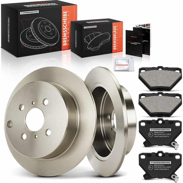 Frankberg 2X Dischi Freno 4X Pastiglie Freno Asse Posteriore Per Toyota Corolla Estate Verso Yaris-image