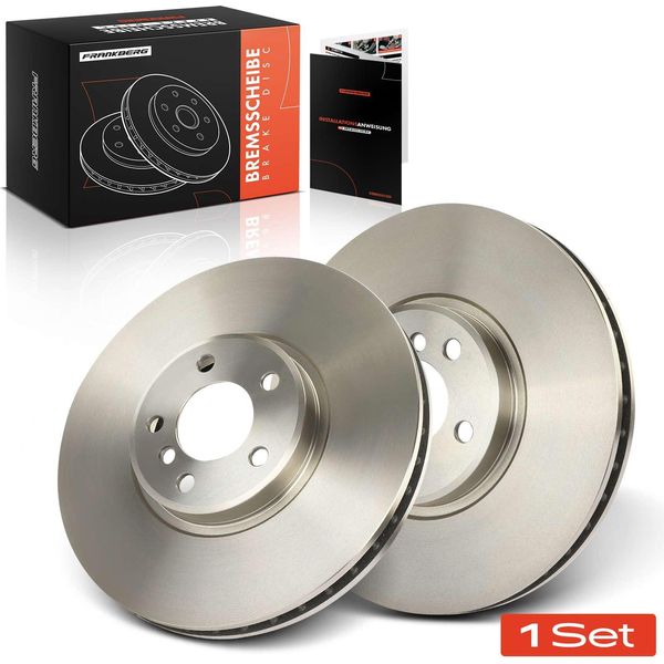 Frankberg 2X Dischi Freno Asse Anteriore Per Bmw X5 E53 4.4L 4.6L 4.8L 2001-2006-image