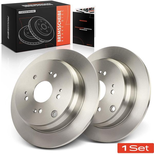 Frankberg 2X Dischi Freno Asse Posteriore Per Honda CR-V Iii Iv Re Rm 2.0L 2.2L 2.4L 1.6L Anno 2006 In Poi-image