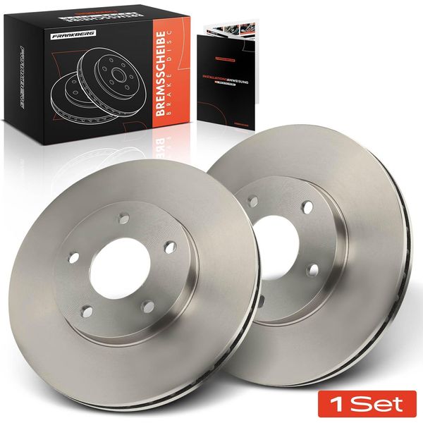 Frankberg 2X Dischi Freno Asse Anteriore Per Nissan Almera Tino Cefiro Iii Notchback Anno 2000 In Poi-image