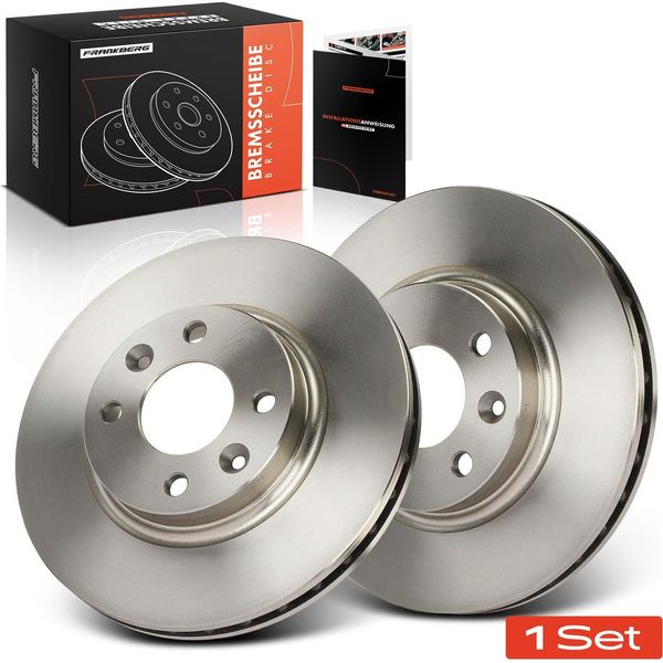 Frankberg 2X Dischi Freno Asse Anteriore Per Smart Forfour Hatchback Fortwo Cabriolet Coupé A Partire Dall'anno 2004-image