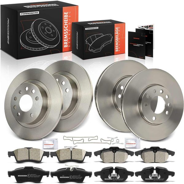 Frankberg 4X Dischi Freno 8X Pastiglie Freno Asse Anteriore Asse Posteriore Per Opel Signum Vectra C Caravan Cc Saab 9-3 Kombi 9-3X-image