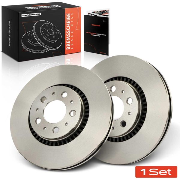 Frankberg 2X Dischi Freno Asse Anteriore Per Volvo S60 I S80 V70 Ii XC70 Cross Country 1998-2010-image