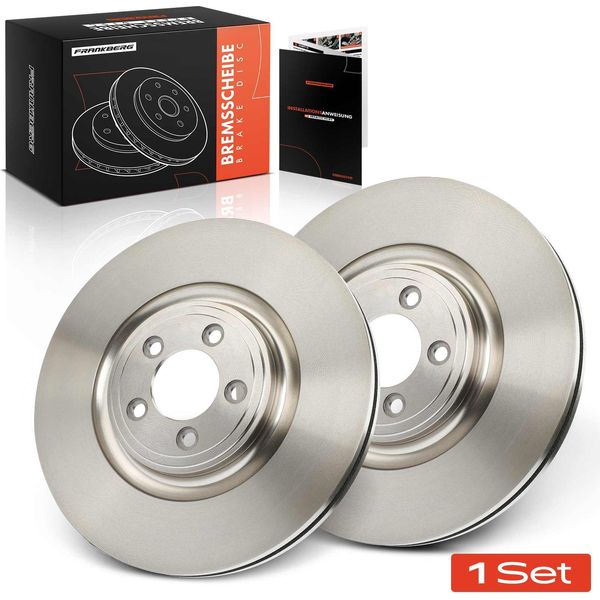 Frankberg 2X Dischi Freno Asse Anteriore Per Jaguar F-Type Cabriolet Coupe Xf Sportbrake Xj Xk Anno A Partire Dal 2003-image