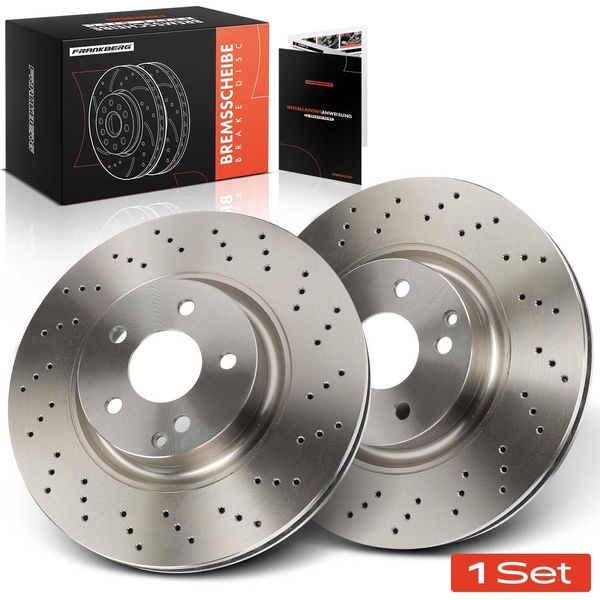 Frankberg 2X Dischi Freno Asse Anteriore Per Mercedes-Benz Classe S V221 W221 2.1L 3.0L 3.5L 2005-2013-image
