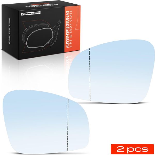 Frankberg 2X Vetro Specchio Esterno Anteriore Sinistro Destro Per Skoda Fabia Ii 542 Roomster 5J7-image