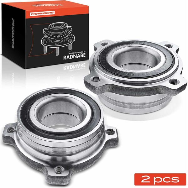 Frankberg 2X Mozzo Ruota Set Cuscinetto Asse Posteriore Entrambi I Lati Per Bmw Serie 5 Touring E39 E60 2.0L 2.2L 1995-2010-image