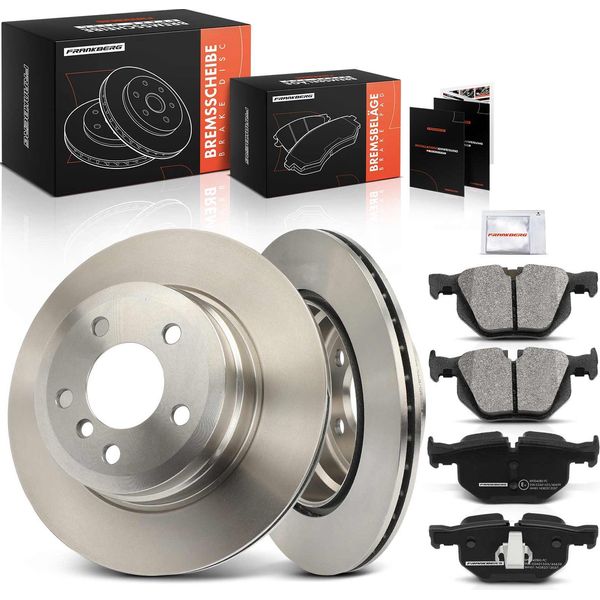 Frankberg 2X Dischi Freno 4X Pastiglie Freno Asse Posteriore Per Bmw X5 E70 X6 E71 E72 3.0L 2006-2014-image