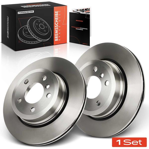 Frankberg 2X Dischi Freno Asse Posteriore Per Bmw X5 E53 2.9L 3.0L 4.4L 2000-2006-image