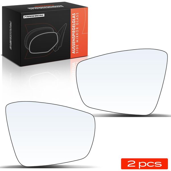 Frankberg 2X Vetro Specchio Esterno Anteriore Sinistro Destro Per Vw Polo 6C1 6R1 Up! 121 122 123 Bl-image