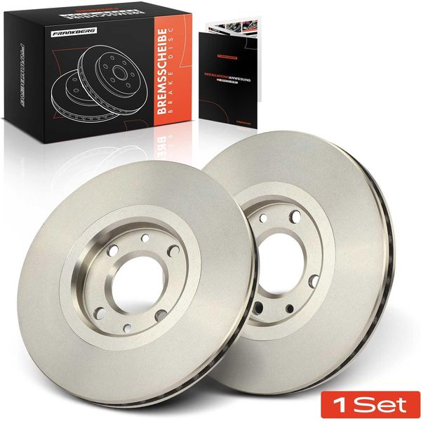 Frankberg 2X Dischi Freno Asse Anteriore Per CitroëN Xantia Break X1 X2 Peugeot 406 Coupe 1995-2004-image