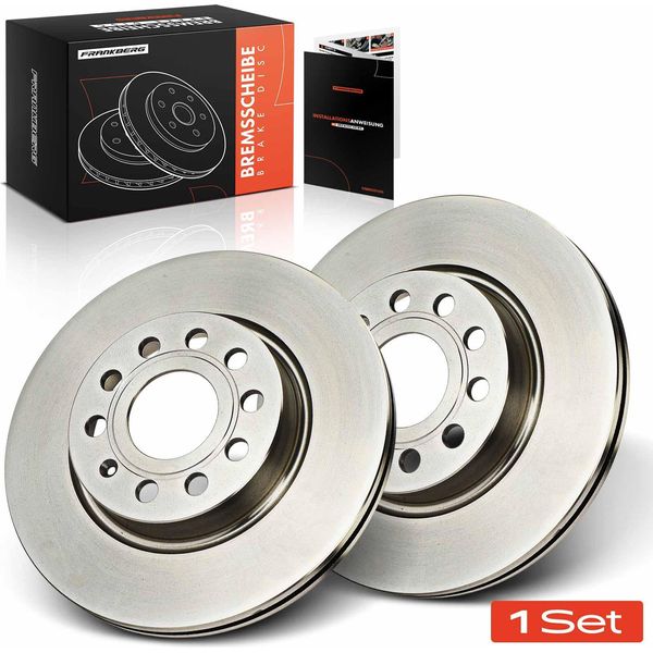 Frankberg 2X Dischi Freno Asse Anteriore Per Vw Golf Plus Van V Variant Vi Maggiolino Caddy Mpv Kasten/Mpv Jetta Iv-image