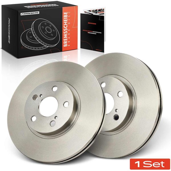 Frankberg 2X Dischi Freno Asse Anteriore Per Toyota Avensis Station Wagon Notchback T25 2003-2008-image