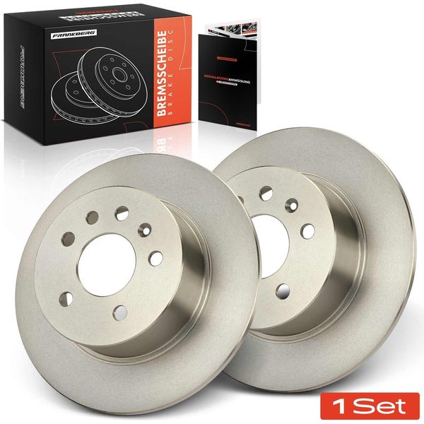 Frankberg 2X Dischi Freno Asse Posteriore Per Opel Vectra B Caravan Cc Saab 900 Ii Cabriolet Coupe 9-3 9-5 Kombi-image