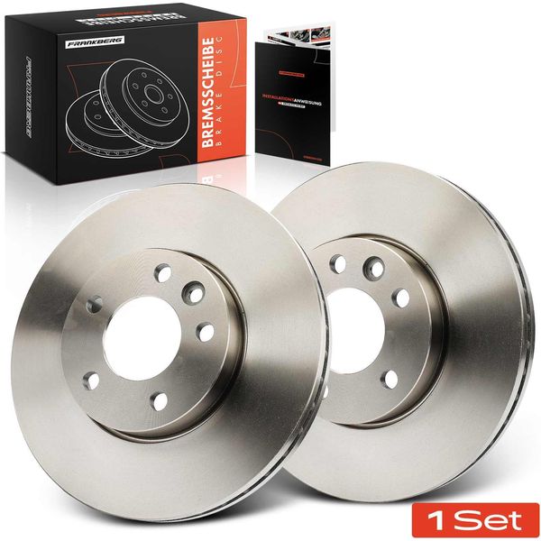 Frankberg 2X Dischi Freno, Asse Anteriore Per Vw Multivan V Vi Touareg Transporter Bus Box Piattaforma/Telaio-image