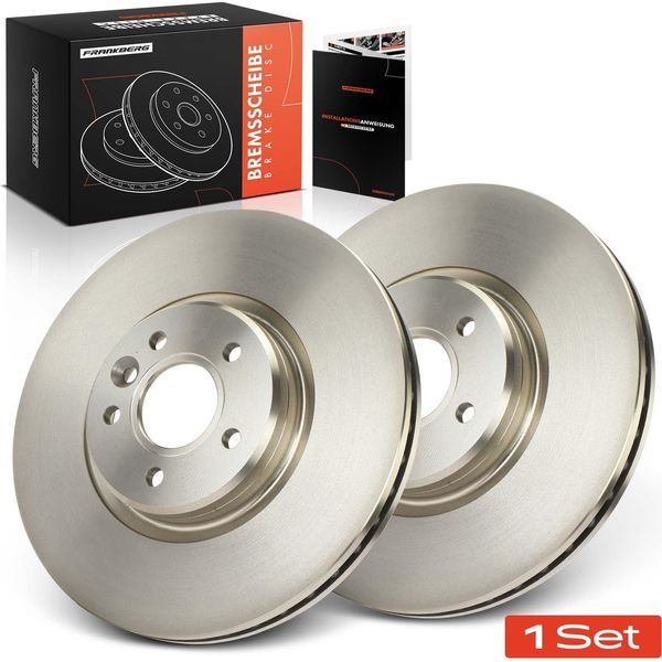 Frankberg 2X Dischi Freno Asse Anteriore Per Ford Focus Ii Volvo C70 Cabriolet S40 V40 Cross Country Hatchback V50-image