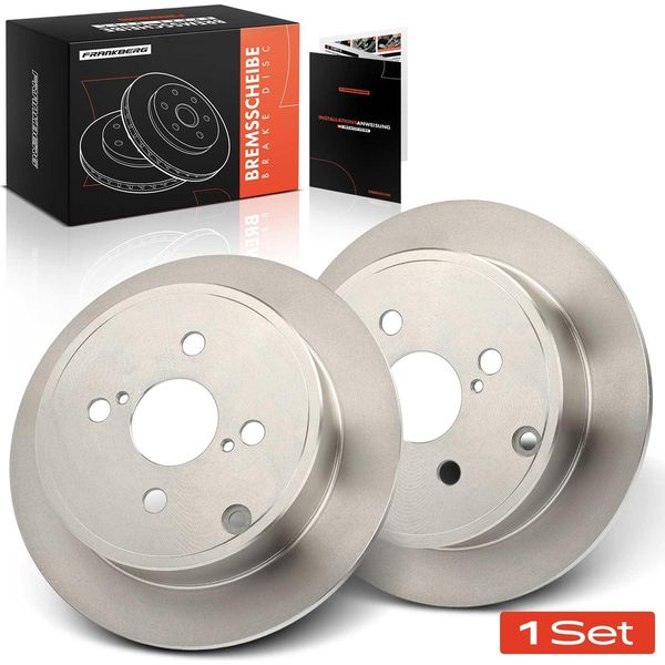 Frankberg 2X Dischi Freno Asse Posteriore Per Toyota Corolla Estate Notchback Verso Yaris 1999-2008-image