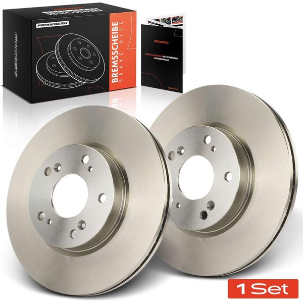Frankberg 2X Dischi Freno Asse Anteriore Per Honda Accord Vi Coupe Vii Civic Ix Notchback 1998-2022-image