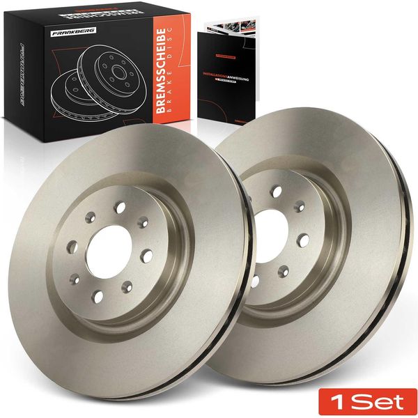 Frankberg 2X Dischi Freno Asse Anteriore Per Fiat Grande Punto 1.4L 2007-2012-image