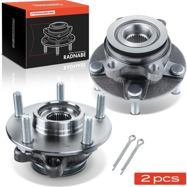 Frankberg 2X Mozzo Ruota Set Di Cuscinetti Asse Anteriore Entrambi I Lati Per Nissan Juke Leaf Qashqai +2 I X-Trail Renault Koleos-image