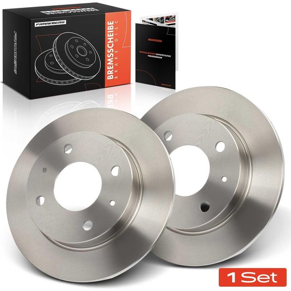 Frankberg 2X Dischi Freno Asse Posteriore Per Mitsubishi Colt Czc Cabriolet Vi Smart Forfour 2004-2012-image