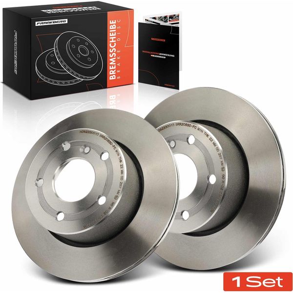 Frankberg 2X Dischi Freno Asse Anteriore Per Land Rover Discovery Ii L318 2.5L 4.0L 1998-2004-image