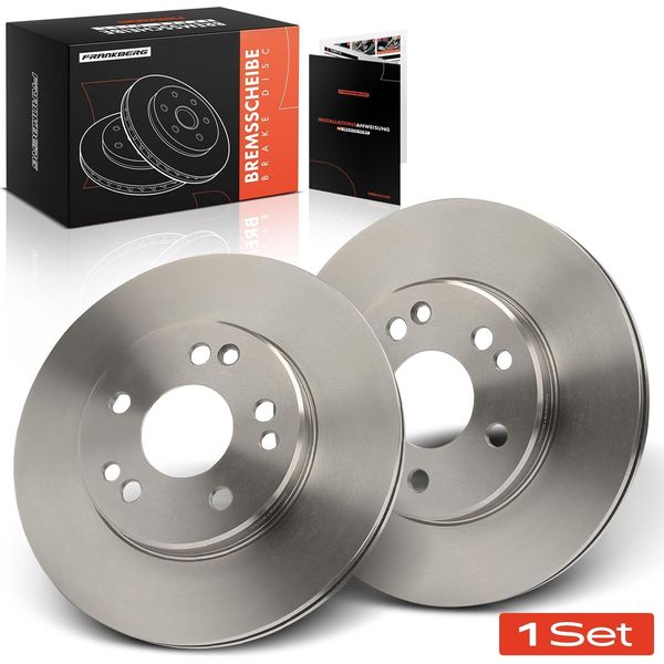 Frankberg 2X Dischi Freno Asse Anteriore Per Mercedes-Benz C124 W124 S124 W201 W124 C124 R107 1985-1997-image