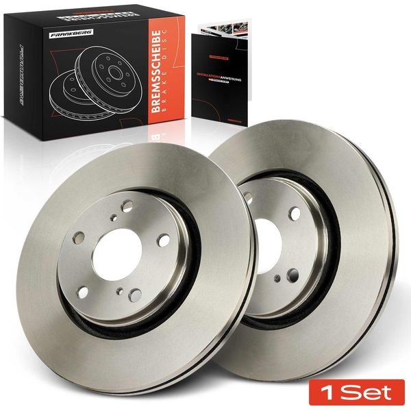 Frankberg 2X Dischi Freno Asse Anteriore Per Toyota Auris Estate Avensis Notchback Corolla Verso Van 2006-2018-image