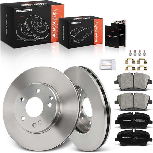 Frankberg 2X Dischi Freno 4X Pastiglie Freno Asse Anteriore Per Mercedes-Benz W203 CL203 S203 C209 A209 R171-image