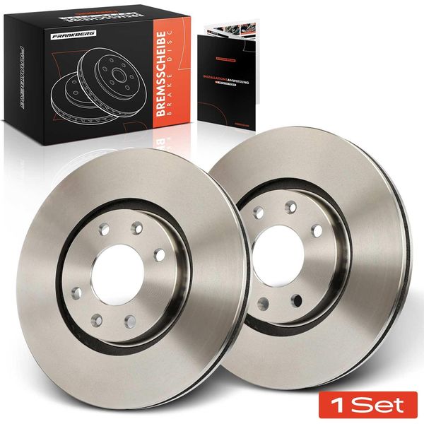 Frankberg 2X Dischi Freno Asse Anteriore Per Opel Corsa F Crossland X Peugeot 1007 2008 206 Anno Dal 1998-image